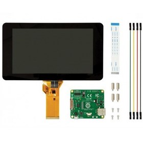 تصویر نمایشگر و تاچ اسکرین خازنی 7 اینچ رزبری پای Raspberry Pi – اورجینال raspberry pi touch screen display