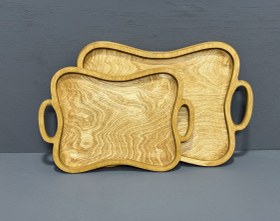 تصویر سینی چوبی منحنی بزرگ 