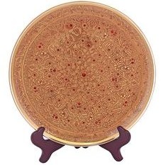 تصویر ظروف دکوری (بشقاب و کاسه) قهوه‌ای صفحه 275 سانتی متر عثمانی M00316 دکوریوم Decorium 