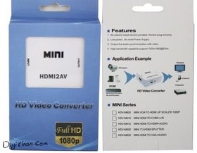 تصویر تبدیل HDMI به AV | تبدیل اچ دی ام آی به سه فیش | مبدل HDMI 2 AV دیجیت ایران