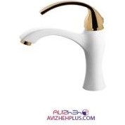 تصویر شیر روشویی البرز روز مدل رومئو شیری طلامات AlborzRooz Basin Faucet, Romeo Milk-Gold