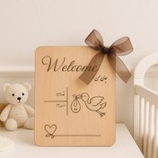 تصویر قاب بیوگرافی نوزاد (طرح لک لک) 