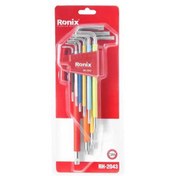 تصویر ست آچار آلن ستاره ای رونیکس مدل RH-2043 بسته ۹ عددی 