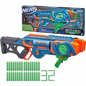 تصویر تفنگ اسباب بازی نرف Nerf مدل Hasbro - Nerf - Elite 2.0 Flipshots Flip-32 Blaster - 32 Dart Barrels_اسباب بازی 
