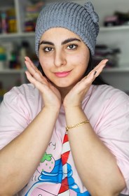 تصویر حوله سر - طوسی 