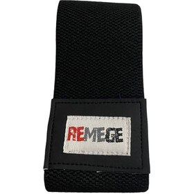 تصویر کش مقاومتی مشکی باند مقاومت باسن پا اسکوات تمرینات تناسب اندام Pilates Fitness Band REMEGE 