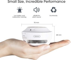 تصویر سنسور تشخیص دود ایکس‌ سنس بسته 6 عددی XS01 XSense XS01 Mini Smoke Detector - 10 Years Battery Smoke Detector with LED Indicator and Silence Button