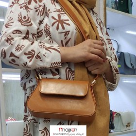 تصویر کیف رو دوشی زارا ZARA عسلی چرم کد HK144 