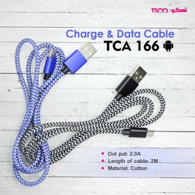 تصویر کابل میکرو یو اس بی TSCO TC A166N 2.1A 1m ا TSCO TC A166N 2.1A 1m Micro USB Cable TSCO TC A166N 2.1A 1m Micro USB Cable