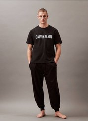 تصویر شلوار جگرز راحتی مردانه - قدرت شدید - ترکیب کشی کتان، مشکی برند Calvin Klein Men's Lounge Joggers - Intense Power - cotton stretch blend, Black