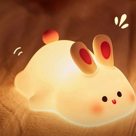 تصویر چراغ خواب سیلیکونی فانتزی مدل بانی Bunny silicone lamp