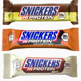 تصویر پروتئین بار کره بادام زمینی اسنیکرز بسته 12 عددی Snickers Hi Protein 20gr Bar PeanutButter 57gr 12Pcs