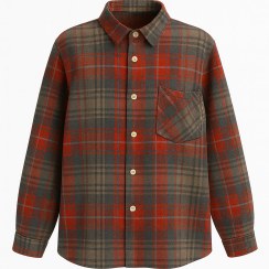 تصویر پیراهن پسرانه چهارخانه کشمیر نوک مدادی 