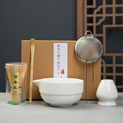 تصویر ست چای ماچا تخصصی وارداتی 7 تیکه ماچا سفید 