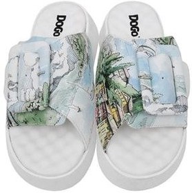 تصویر دمپایی چند رنگ زنانه چرمی وگان طراحی Lago di Como Dogo 