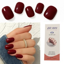 تصویر نیل رپ کاشت ناخن ژله ای قرمز 