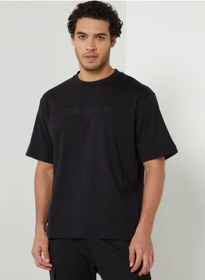 تصویر تی‌شرت گردن گرد لوگو برند Calvin Klein Logo Crew Neck T-Shirt