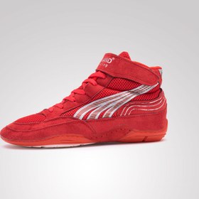 تصویر کفش کشتی طرح دوین قرمز کد RS103 ا Devin design red wrestling shoes code RS103 Devin design red wrestling shoes code RS103