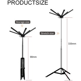 تصویر چراغ کمپینگ 6 پر کانپکس مدل Conpex FR-26 COB RF camping light with tripod 