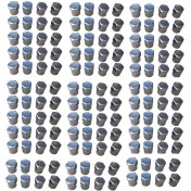 تصویر سر والف رینگ و لاستیک خودرو مدل پلاستیکی روکش کروم استیل بسته 50 عددی 