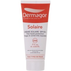 تصویر کرم ضدآفتاب بی‌رنگ درماگور Solaire SPF 50+، مخصوص پوست نرمال تا چرب 