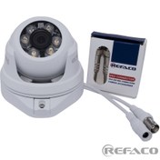 تصویر دوربین دام دید در شب رنگی REFACO DOME CAMERA AHD 5Mp WARM LIGHT RF113WADMF 