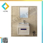 تصویر ست کامل کابینت و روشویی به همراه آینه و باکس آکاژو کابین مدل A112 