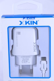 تصویر شارژر دیواری ایکس کین مدل X KIN XK-HC50 به همراه کابل MICROUSB 