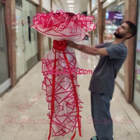 تصویر دسته گل رز سرخ بلند 