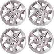 تصویر قالپاق چرخ سایپا مدل ساینا و کوییک بسته ۴ عددی 