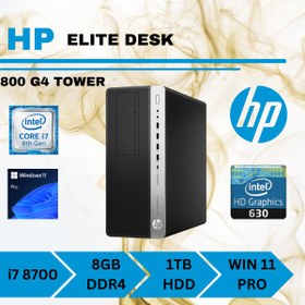 تصویر کامپیوتر استوک دسکتاپ اچ پی مدل HP EliteDesk 800 G4 Tower 