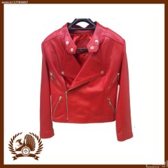 تصویر کاپشن چرم طبیعی زنانه آکو Ako