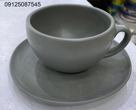 تصویر فنجان نعلبکی لته دوریکا طرح مات cup and saucer dorika