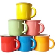 تصویر ست فنجان قهوه خوری رنگی ۶ عددی 