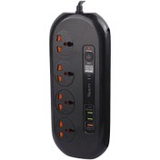 تصویر چندراهی برق وریتی مدل V-PS3115 با ۴ خروجی و کابل ۱.۸ متری 