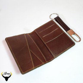 تصویر ست جاکارتی و جاکلیدی چرم طبیعی کد 146 wallet set