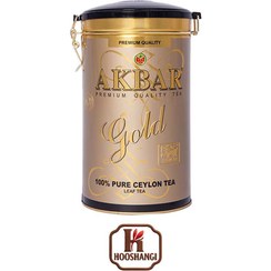 تصویر چای سیاه طلایی اکبر قوطی 450 گرمی 