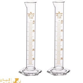 تصویر استوانه مدرج 10 سی سی پایه 6 گوش 