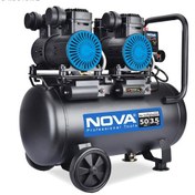 تصویر کمپرسور سایلنت 50 لیتری دو موتوره نووا مدل NTA-9151 Nova NTA-9151 Silent Air Compressor