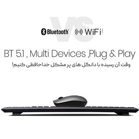 تصویر کیبورد و موس بی سیم اسکپتر Titan Sceptre Titan Wireless Bluetooth keyboard and Mouse