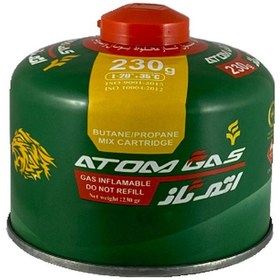 تصویر کپسول گاز سفری 230 گرمی اتم گاز کد BUTANE230 