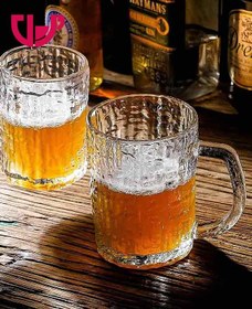 تصویر ماگ دلی گلس مدل یخی 