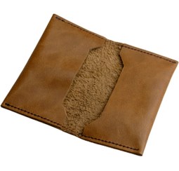 تصویر جاکارتی چرم طبیعی دستساز طرح سیمپل handmade minimal leather card holder