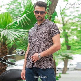 تصویر پیراهن مردانه مدل طرح لوزی Men shirt with rhombus design