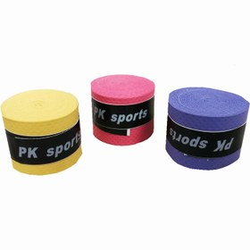 تصویر گریپ بدمینتون مدل 100 بسته 3 عددی - زرد 