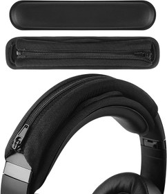 تصویر Hook and Loop Headband Cover + Headband Pad Set/Headband Protector with Zipper/DIY Installation No Tool Needed Compatible with Bose B JBL ATH Hyperx Skullcandy Headphones (Black) - ارسال 15 الی 20 روز کاری 