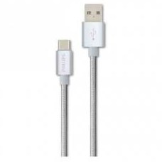 تصویر کابل تبدیل USB به Type-C فیلیپس مدل DLC2528 طول 1.2 متر PHILIPS DLC2528 USB-C CABLE 1.2M