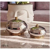 تصویر قندان استیل و برنج بامبو VB105 