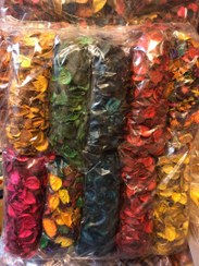 تصویر گل خشک بسته بندی ۲۰ عددی رنگ جور – قیمت عمده تماس بگیرید 