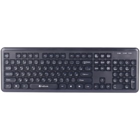 تصویر کیبورد و موس بی سیم نوا NKM-1402WL Nova NKM-1402WL Wireless Mouse And Keybord